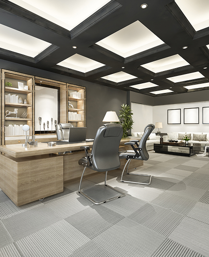 3d rendering luxury business meeting working room executive office